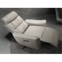 LAROSA prémium bőr relaxfotel - szürke