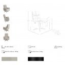 LAROSA prémium bőr relaxfotel - szürke