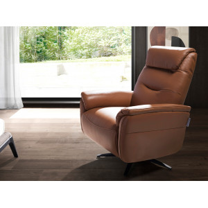 LAGUNA prémium bőr relaxfotel - barna