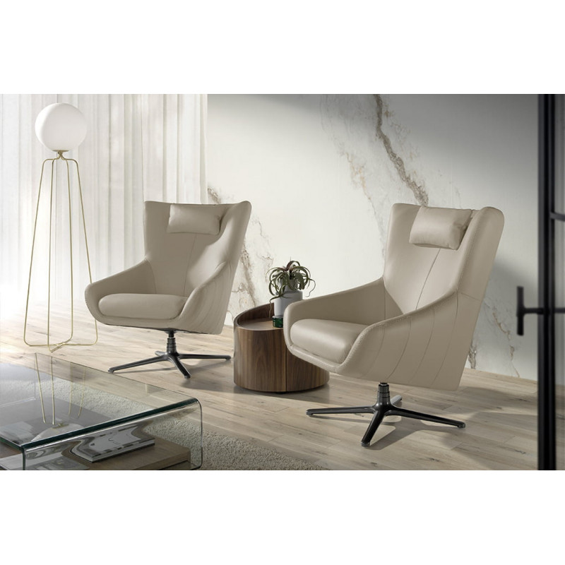 CASCADE design bőr fotel - beige