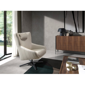 CASCADE design bőr fotel - beige
