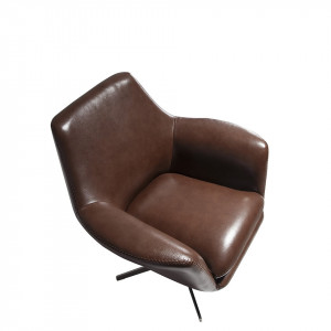 ROSSAS design bőr fotel - konyak