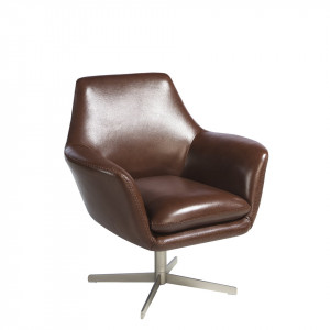 ROSSAS design bőr fotel - konyak