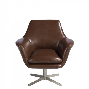 ROSSAS design bőr fotel - konyak