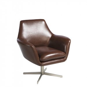 ROSSAS design bőr fotel - konyak