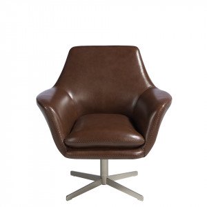 ROSSAS design bőr fotel - konyak