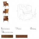 VALDEVEZ prémium bőr fotel - barna