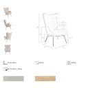 SABARIS design fotel - beige