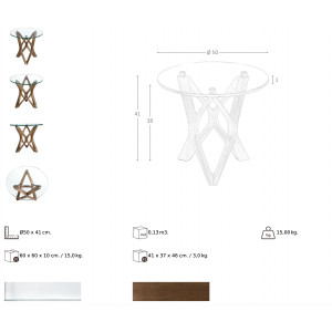CARULLA prémium lerakóasztal - 50cm