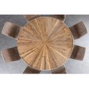 BARRACUDA STAR kerek teakfa étkezőasztal - 120/140cm