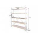 BARRACUDA STAR modern teakfa polc - 185cm