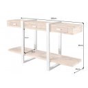 BARRACUDA STAR modern teakfa konzolasztal 140cm