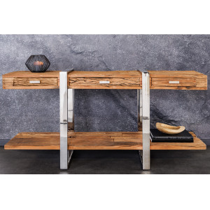 BARRACUDA STAR modern teakfa konzolasztal 140cm