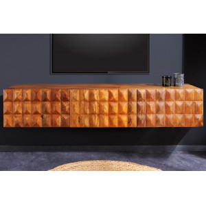 VULCANO design mangófa fali TV-szekrény - 160cm