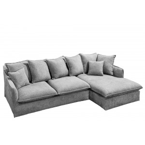 HEAVEN modern  sarokkanapé - szürke bouclé - 255cm