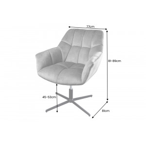 PAPILLON design bársony fotel - sárga