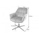 PAPILLON design bársony fotel - szürke