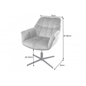 PAPILLON design bársony fotel - szürke