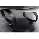 DANCING RINGS exkluzív kerámia dohányzóasztal - fekete/szürke