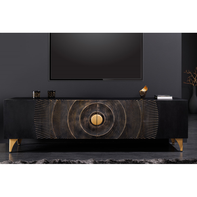 GOLDEN SUNSET design mangófa TV-szekrény - 180cm