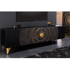 GOLDEN SUNSET design mangófa TV-szekrény - 180cm