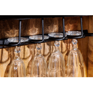 GOLDEN SUNSET exkluzív mangófa bárszekrény - 140cm