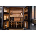 GOLDEN SUNSET exkluzív mangófa bárszekrény - 140cm