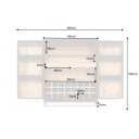 GOLDEN SUNSET exkluzív mangófa bárszekrény - 140cm