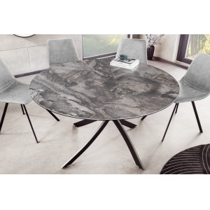 LISBOA kerek kerámia étkezőasztal - 120cm - szürke