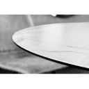 LISBOA kerek kerámia étkezőasztal - 120cm - fehér