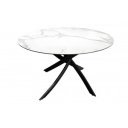 LISBOA kerek kerámia étkezőasztal - 120cm - fehér