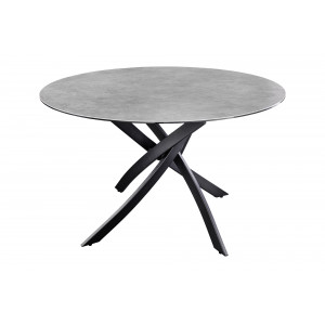 LISBOA kerek kerámia étkezőasztal - 120cm - antracit