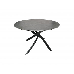 LISBOA kerek kerámia étkezőasztal - 120cm - antracit