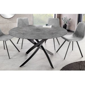 LISBOA kerek kerámia étkezőasztal - 120cm - antracit Étkezőasztalok