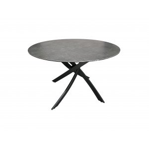LISBOA kerek kerámia étkezőasztal - 120cm - antracit