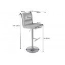 COMFORT modern kordbársony bárszék - szürke