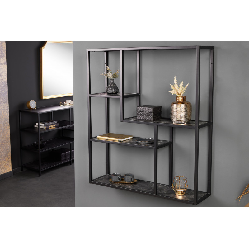 SLIM LINE modern fali polc - 90cm - antracit márvány