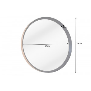 AMSTERDAM modern tükör - 70cm - tölgy
