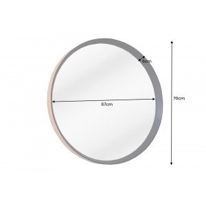 AMSTERDAM modern tükör - 70cm - tölgy