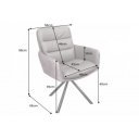 BIG GEORGE prémium bőr szék - szürke