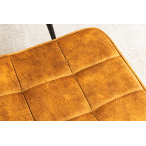 SCANDINAVIA design bársony fotel - mustár