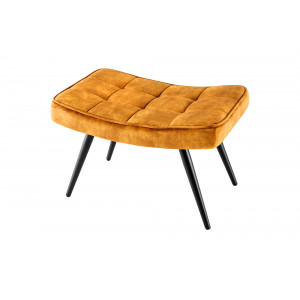 SCANDINAVIA design bársony fotel - mustár
