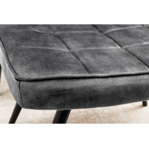 SCANDINAVIA design bársony fotel - szürke