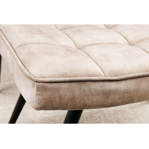 SCANDINAVIA design bársony fotel - beige