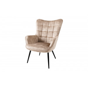 SCANDINAVIA design bársony fotel - beige