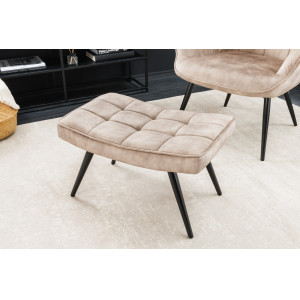 SCANDINAVIA design bársony fotel - beige