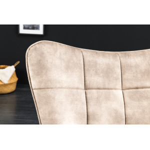 SCANDINAVIA design bársony fotel - beige