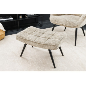 SCANDINAVIA design bouclé fotel - beige