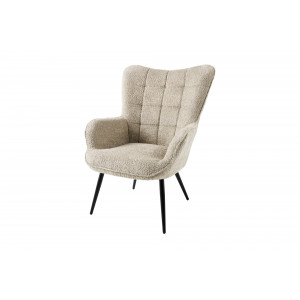 SCANDINAVIA design bouclé fotel - beige