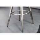 INDUSTRIAL modern fém bárszék - ezüst